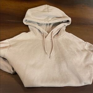 Hollister Men's Light Tan Hoodie Sweater